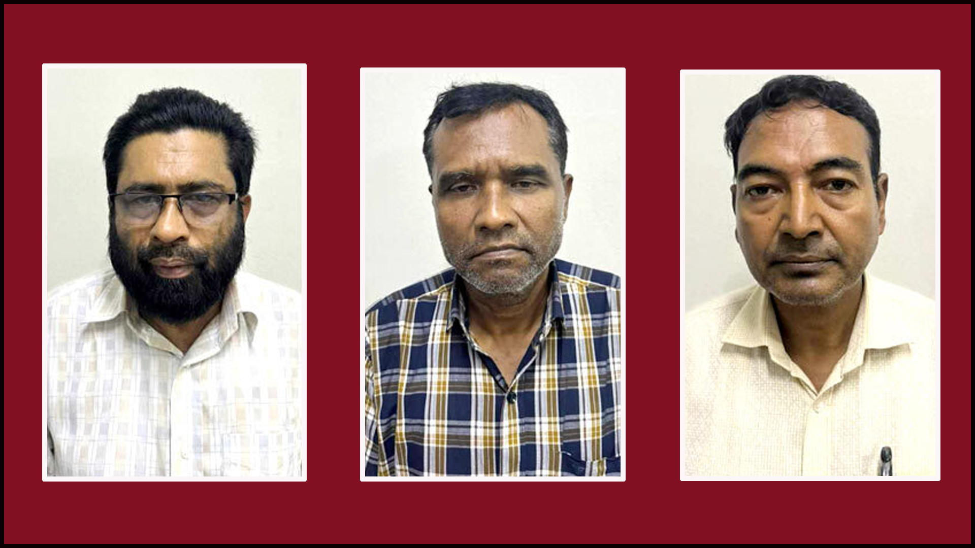 বাঁ থেকে পিএসসির উপপরিচালক আবু জাফর ও জাহাঙ্গীর আলম এবং সহকারী পরিচালক আলমগীর কবির। ছবি: সংগৃহীত